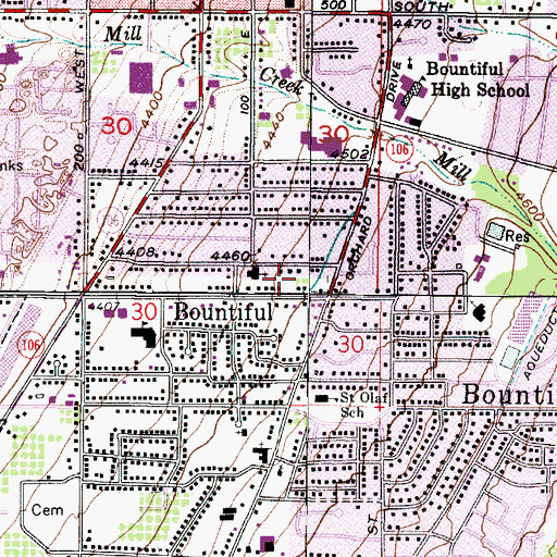 Topographic Map of Duerden, UT