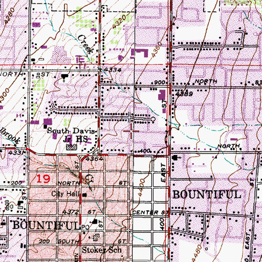 Topographic Map of North Ridge, UT