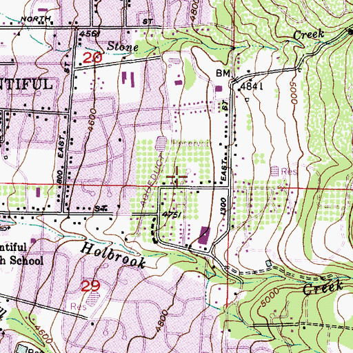 Topographic Map of Lago Vista Circle, UT
