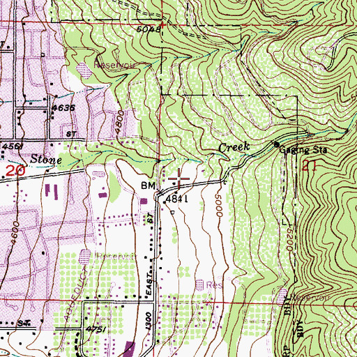 Topographic Map of Pheasantridge Estates, UT