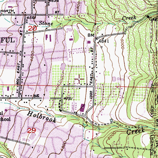 Topographic Map of Reed, UT