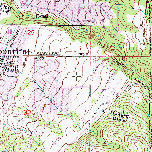 Topographic Map of Browns Park, UT