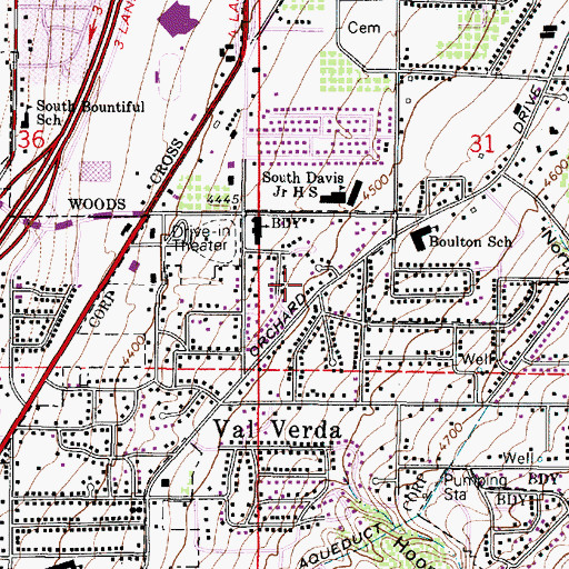Topographic Map of South View, UT