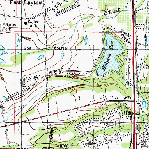 Topographic Map of Tiffany Park, UT