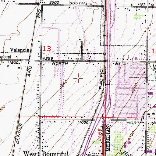 Topographic Map of Casa Verde Estates, UT