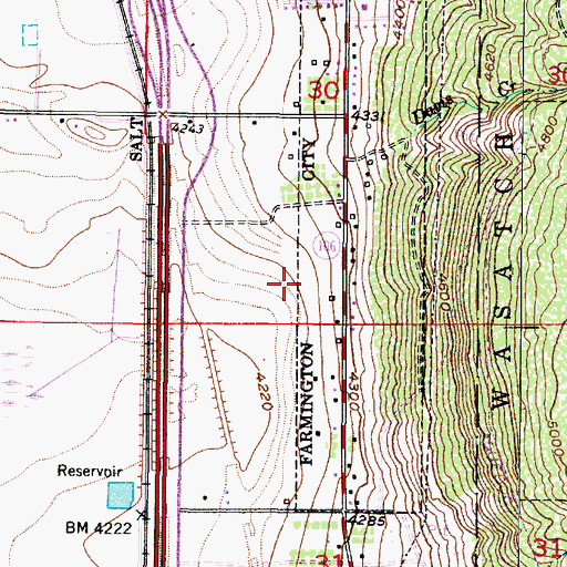 Topographic Map of Cave Hollow, UT