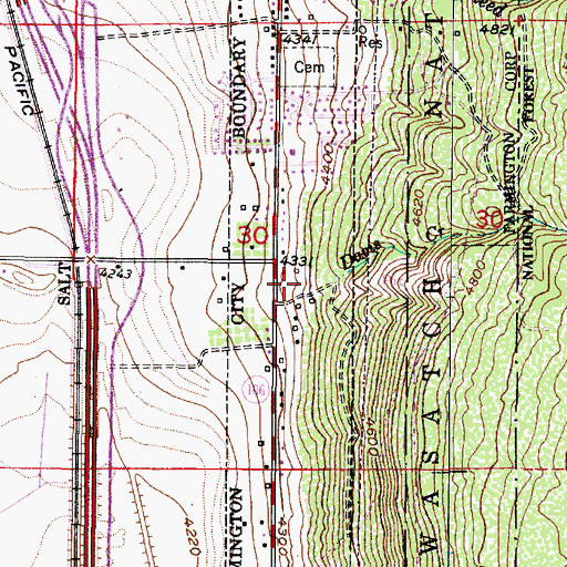Topographic Map of Elliot Estates, UT