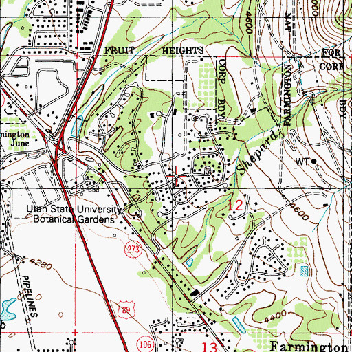 Topographic Map of Somerset Farm, UT