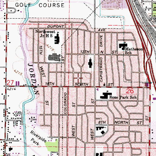 Topographic Map of Jennings North Salt Lake, UT