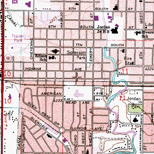 Topographic Map of Burlington Addition East, UT