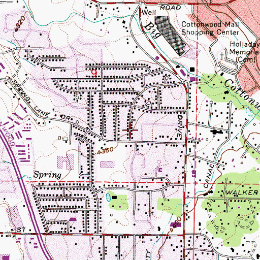 Topographic Map of The Cottonwood Condominium, UT