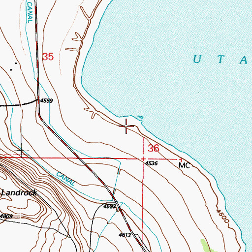 Topographic Map of Murdock Pumping Station, UT