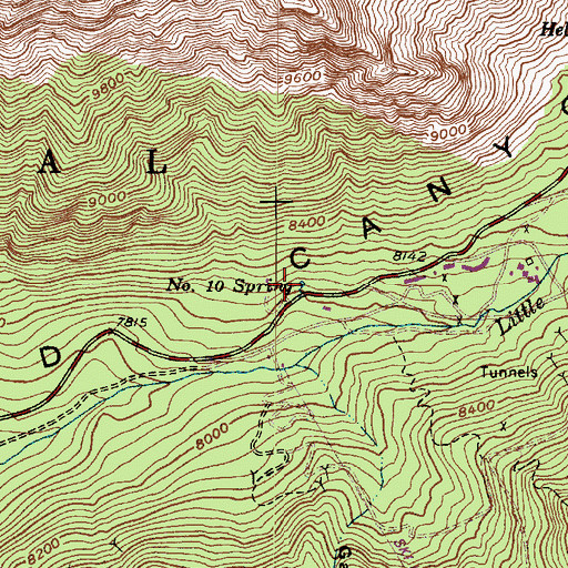 Topographic Map of Number 10 Spring, UT