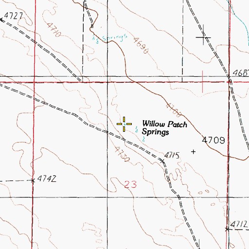 Topographic Map of Willow Patch Springs, UT