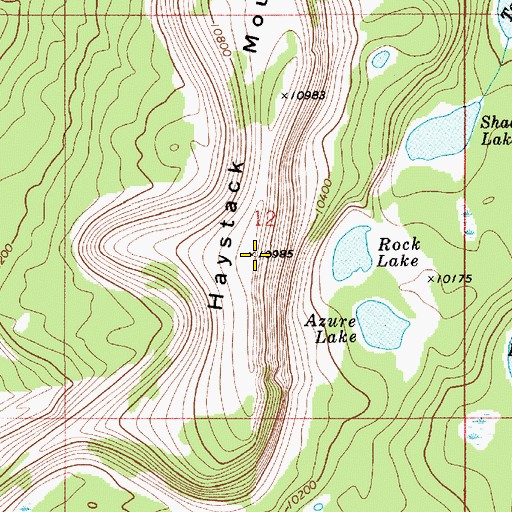 Topographic Map of Haystack Mountain, UT