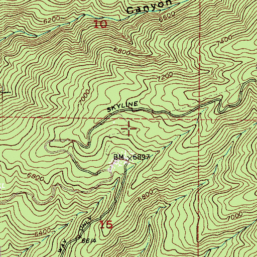 Topographic Map of Buckland Flat Recreation Site, UT