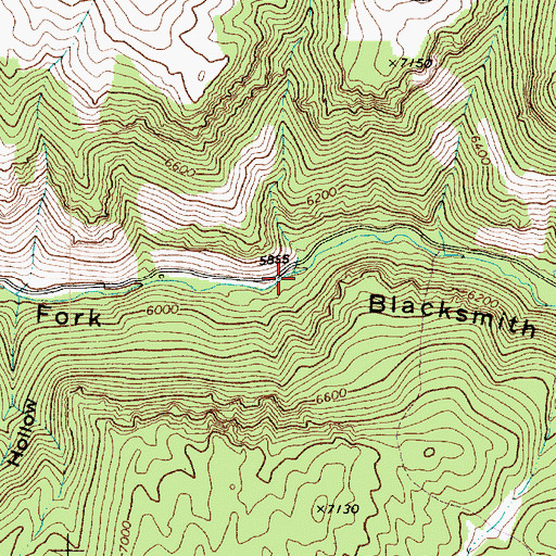 Topographic Map of Cabin Hollow, UT