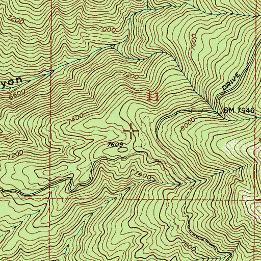 Topographic Map of Centerville Canyon Overlook, UT