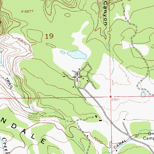 Topographic Map of Flaming Gorge Summer Home Area, UT
