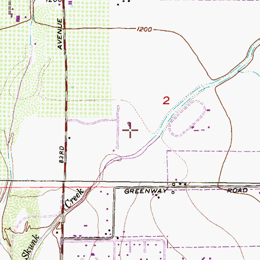 Topographic Map of Greenway Sports Complex, AZ
