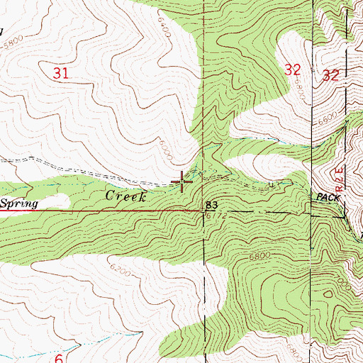 Topographic Map of North Fork City Creek, UT