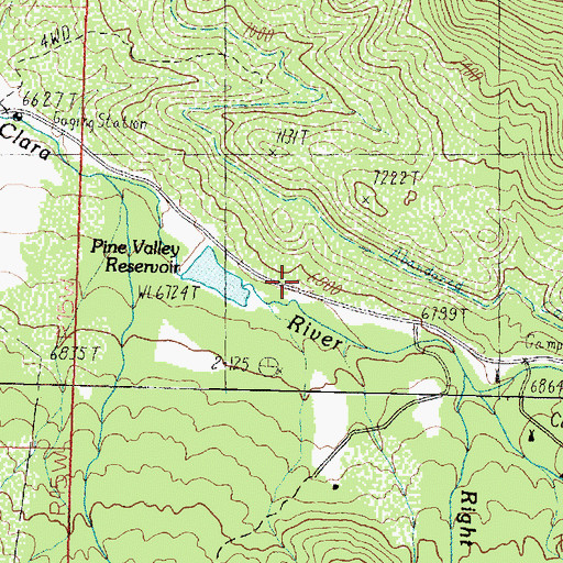 Topographic Map of Ponderosa Campground, UT