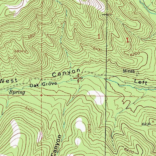 Topographic Map of Bone Canyon, UT