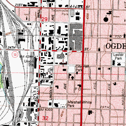 Topographic Map of Cueston Plaza Condominium, UT