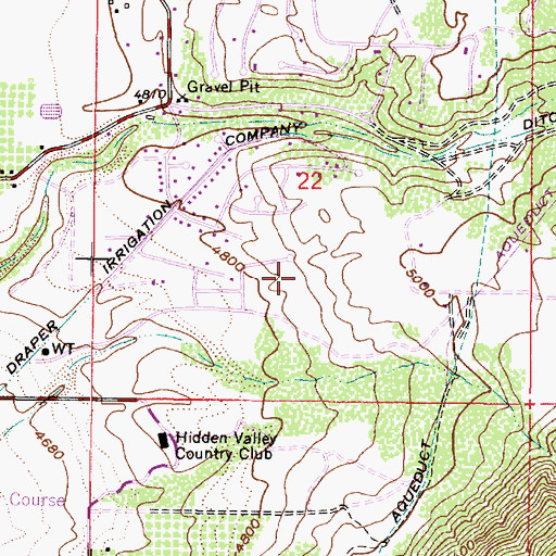 Topographic Map of Foxmoor Subdivision Number 2, UT