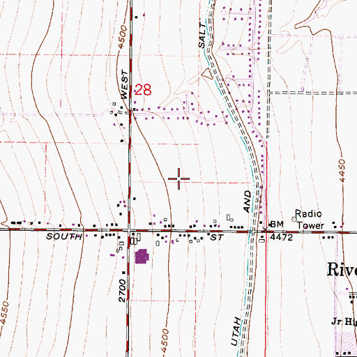 Topographic Map of Mountain View Subdivision Number 12, UT