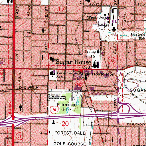 Topographic Map of Hyland Plaza, UT