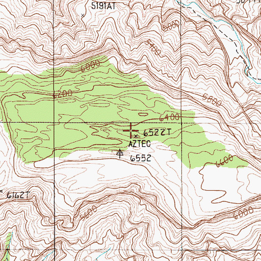 Topographic Map of No Name Mesa, UT