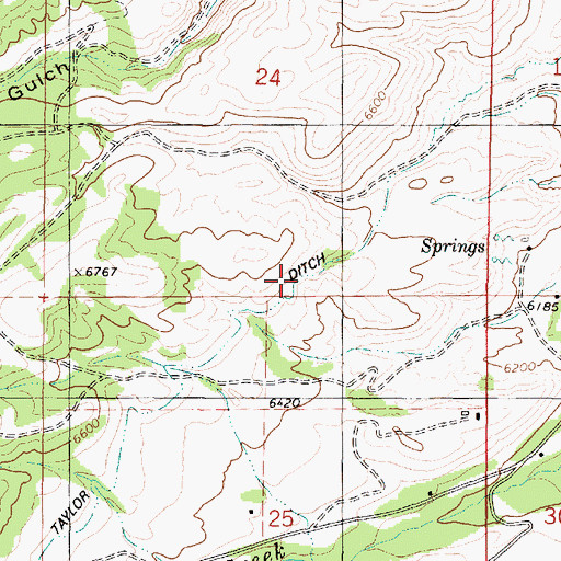 Topographic Map of Taylor Ditch, UT