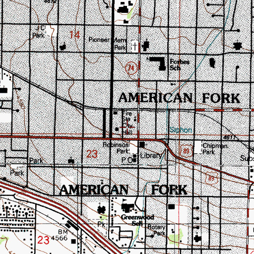 Topographic Map of Community Presbyterian Church, UT