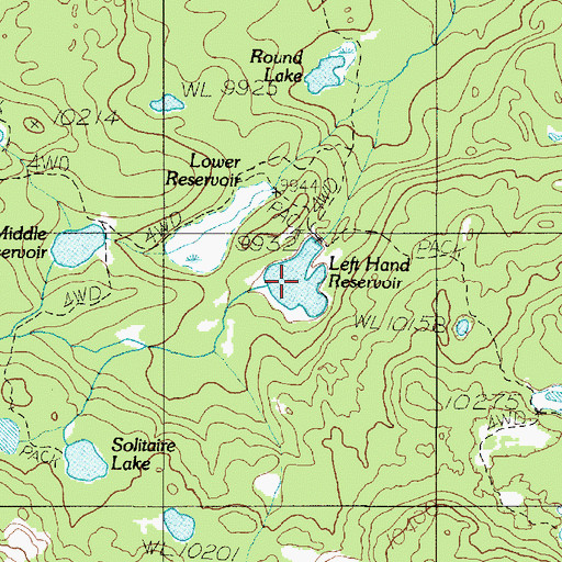 Topographic Map of Left Hand Reservoir, UT