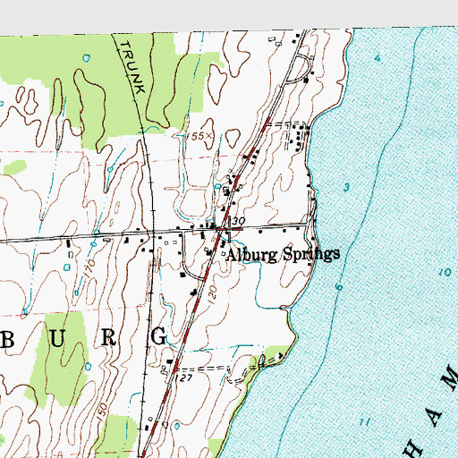Topographic Map of Alburg Springs, VT
