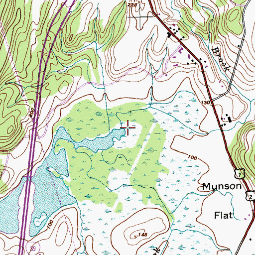 Topographic Map of Allen Brook, VT