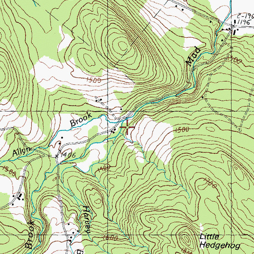 Topographic Map of Allyn Brook, VT