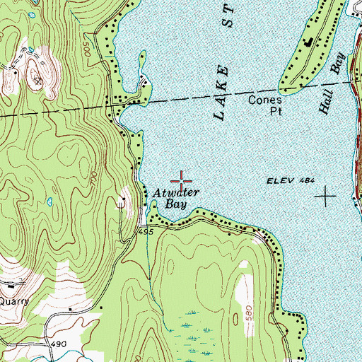 Topographic Map of Atwater Bay, VT