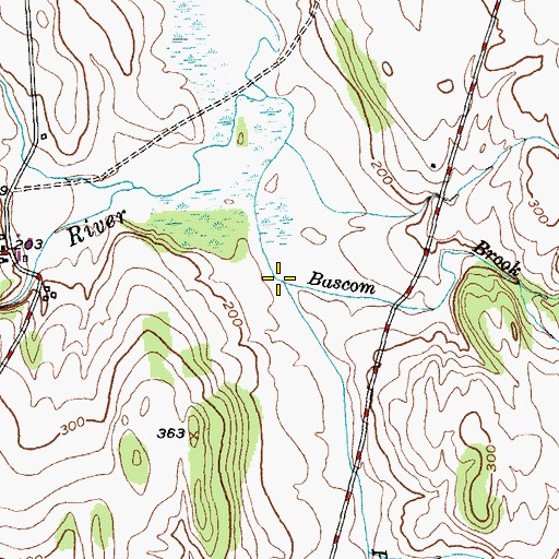 Topographic Map of Bascom Brook, VT