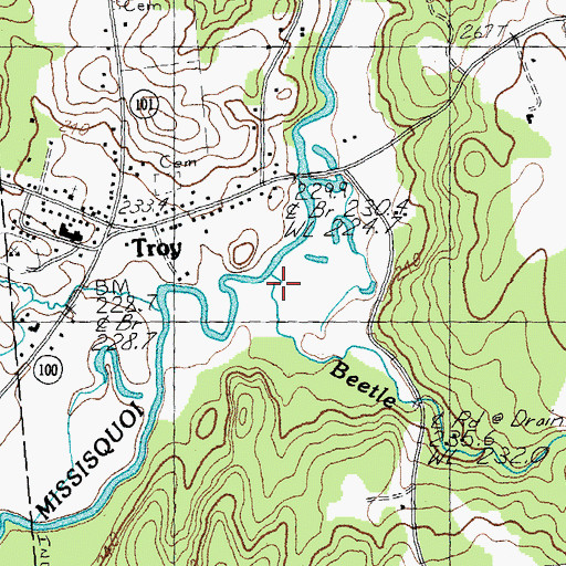 Topographic Map of Beetle Brook, VT