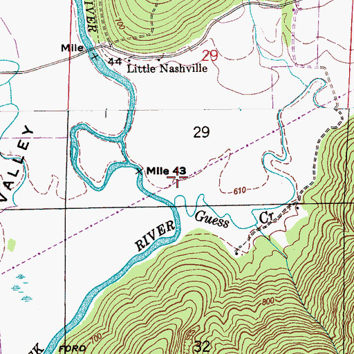Topographic Map of Kennedy Mine, AL