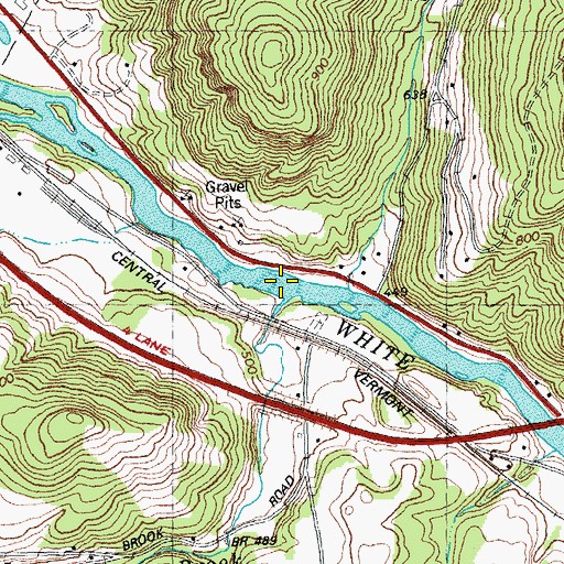 Topographic Map of Broad Brook, VT