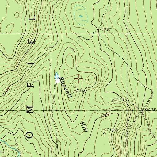 Topographic Map of Buzzell Hill, VT