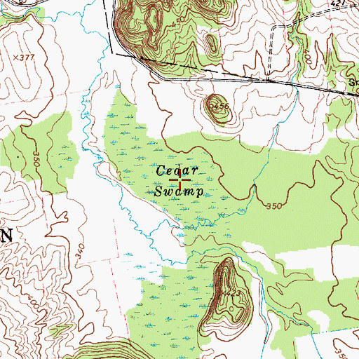 Topographic Map of Cedar Swamp, VT