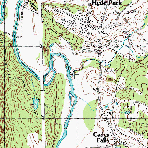 Topographic Map of Centerville Brook, VT
