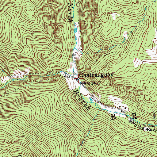 Topographic Map of Chateauguay, VT