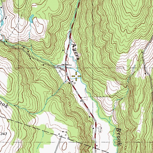 Topographic Map of Cold Brook, VT