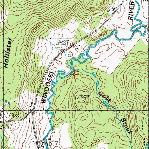 Topographic Map of Cold Brook, VT
