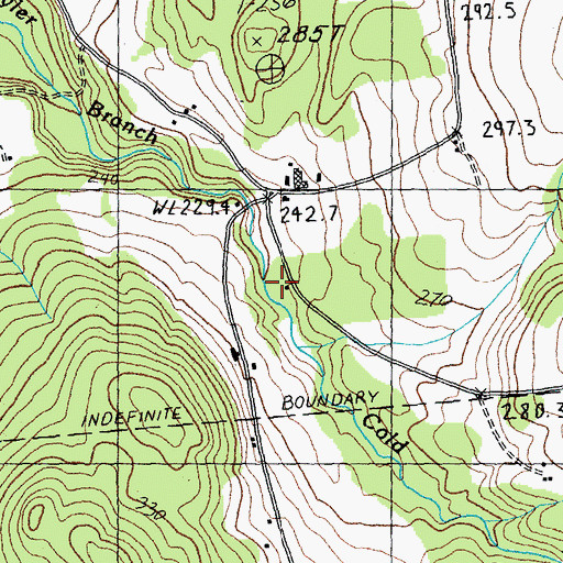 Topographic Map of Cold Hollow Brook, VT